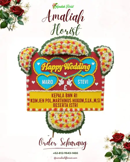 Papan Bunga Pernikahan Bakumpai